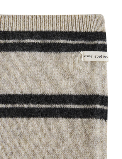 Esmé Studíos - ESFiro Knit Scarf - Pure Cashmere stripe