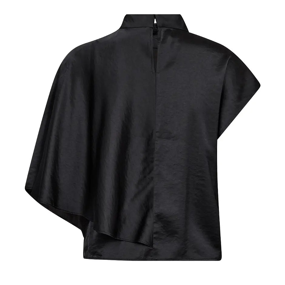 Co’Couture - IdunCC Cape SS Blouse - Black