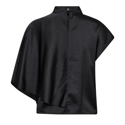 Co’Couture - IdunCC Cape SS Blouse - Black