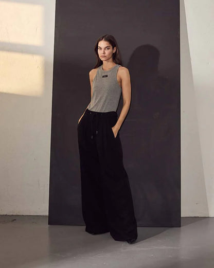 Haute L’Amitié - Michelle Tailor Tie Pants - Black