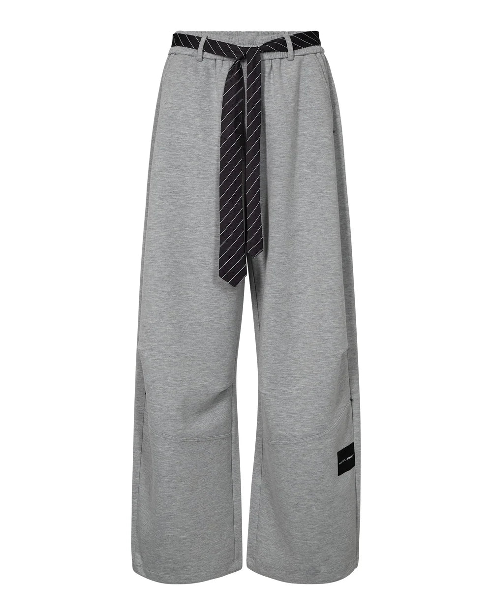 Haute L’Amitié - Maxi Split Tie Tall Pant - Grey Melangé