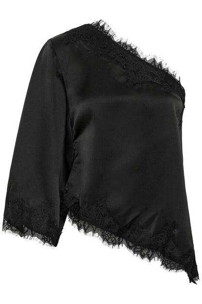 My Essential Wardrobe - MWBrenda Asymmetric Blouse - Black