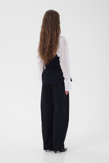 My Essential Wardrobe - MWEvelina Barrel Pants - Black (Long)