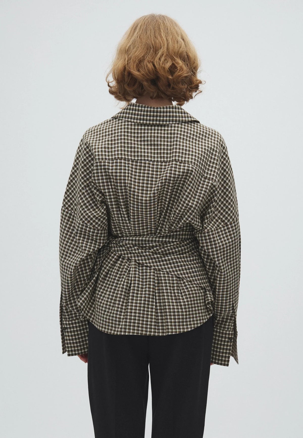 MbyM - Isidor-M Blouse - Smoked Olive Check
