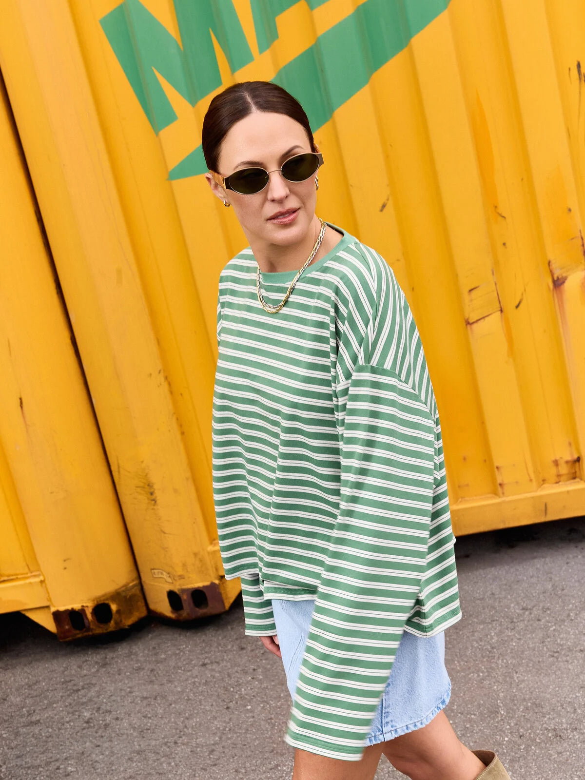 Les Soeurs - Longsleeve T-Shirt Grace - Green