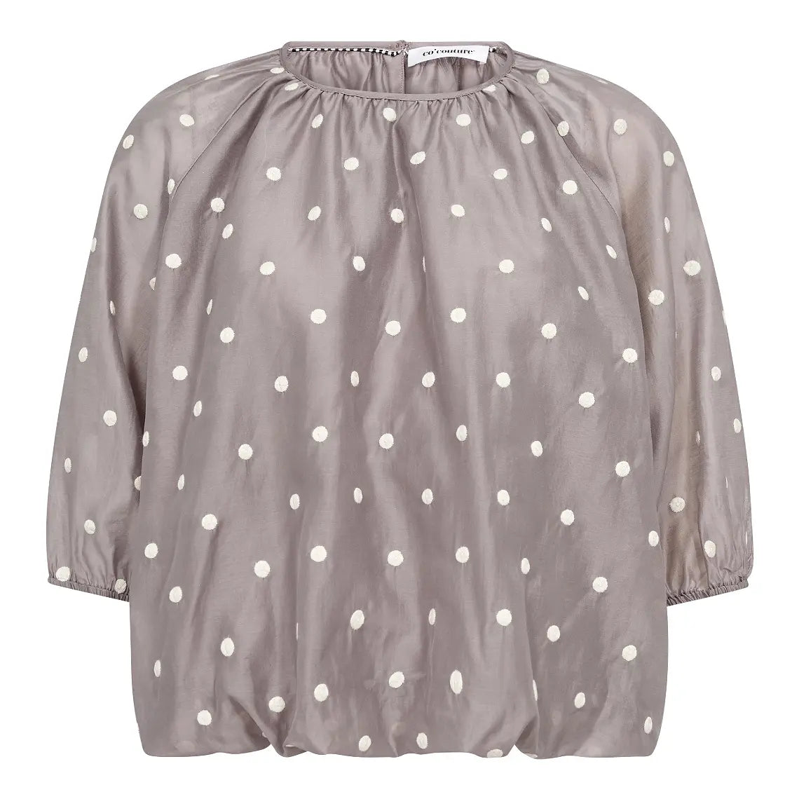 Co’Couture - DitaCC Dot Balloon Blouse - Mink