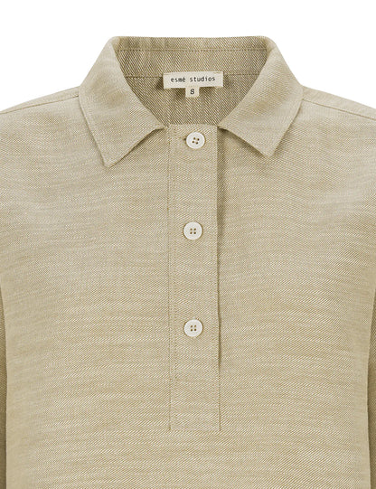 Esmé Studios - ESKaya Boxy Blouse - Brownie Mélange