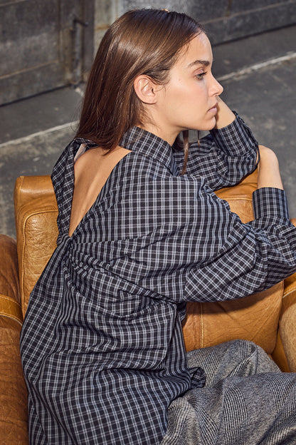 Haute L’Amitié - Melvin Checked Twist Bow Shirt