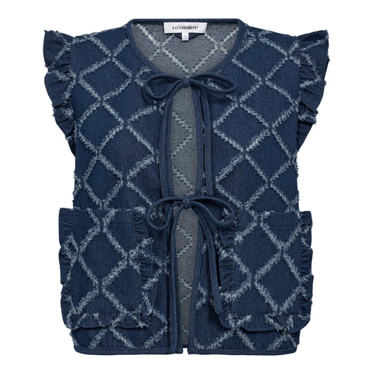 Co’Couture - MilanCC Denim Frill Ves