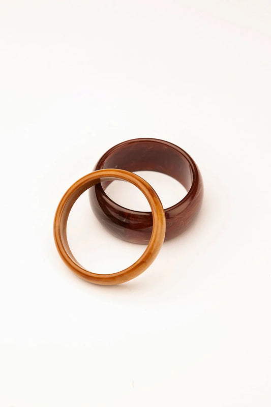 BOW19 - BANGLE 2 SET BROWN/CAMEL