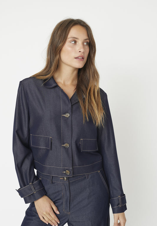 Co’Couture - TerryCC Denim Jacket Dark Denim