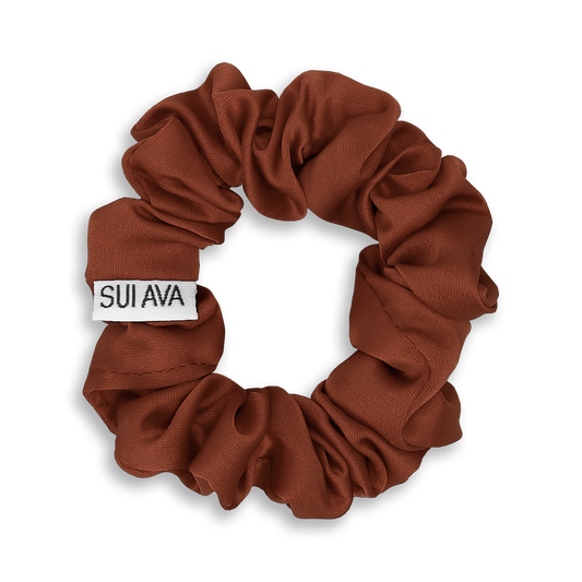 SUI AVA - Ruched Ribbon Scrunchie Brown Middle