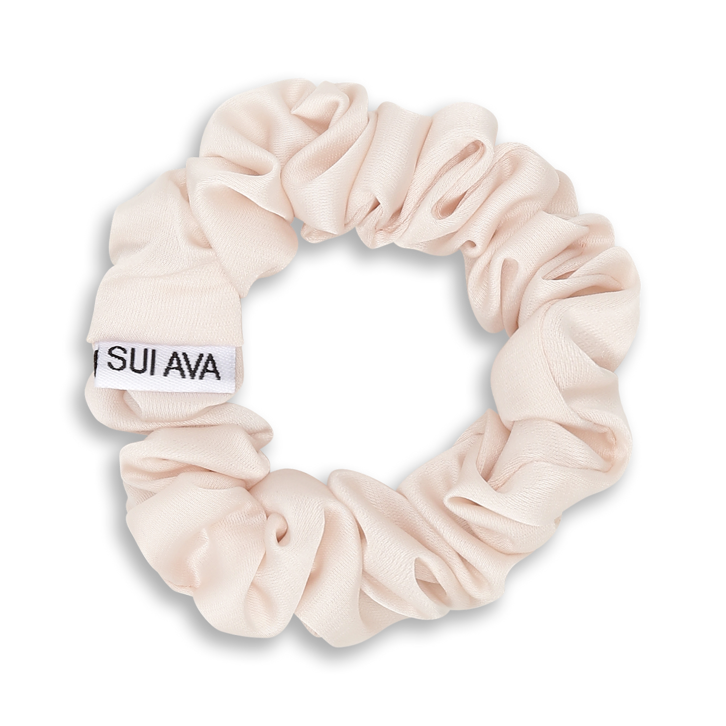 SUI AVA - Ruched Ribbon Scrunchie Cream Middle
