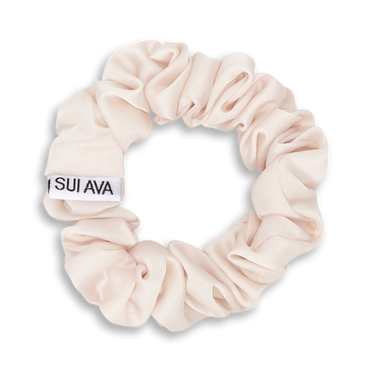 SUI AVA - Ruched Ribbon Scrunchie Cream Middle