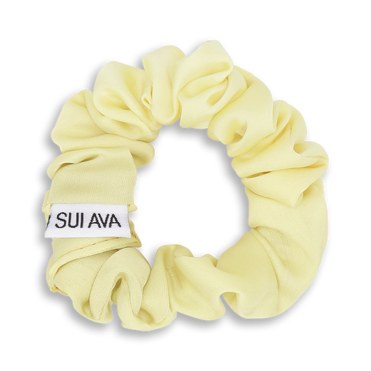 SUI AVA - Ruched Ribbon Scrunchie Yellow Middle