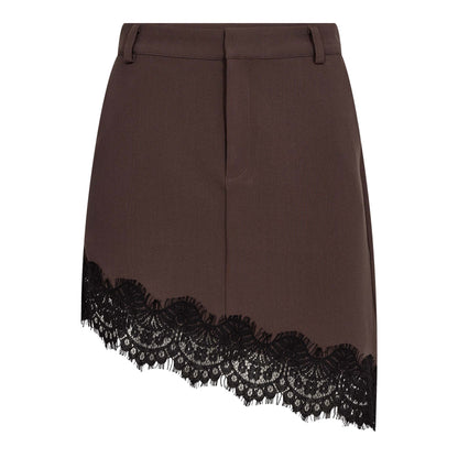 Co'Couture - AcileCC Lace Skirt Brown