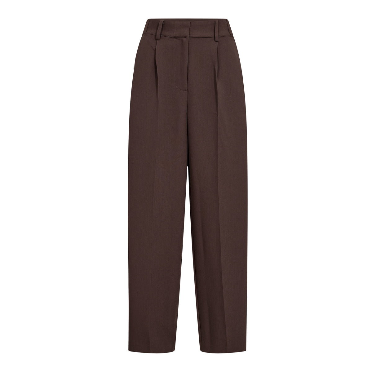 Co'Couture - AcileCC Leg Pleat Pant Brown