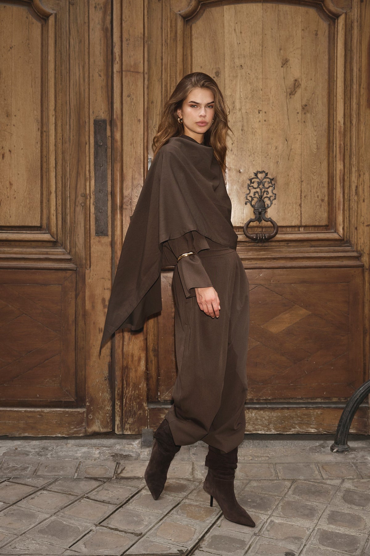 Co’Couture MelvaCC Cape Shirt Brown – foto 1