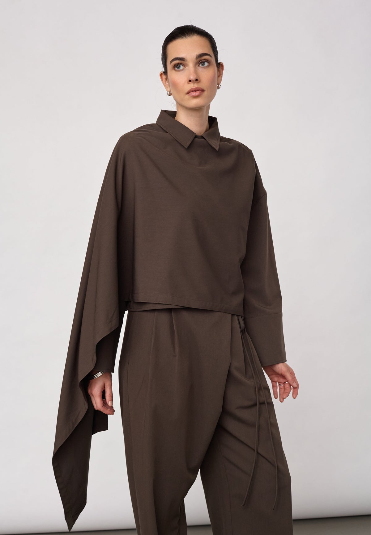 Co’Couture MelvaCC Cape Shirt Brown – foto 2