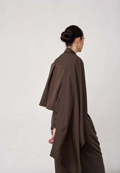 Co’Couture MelvaCC Cape Shirt Brown – foto 3
