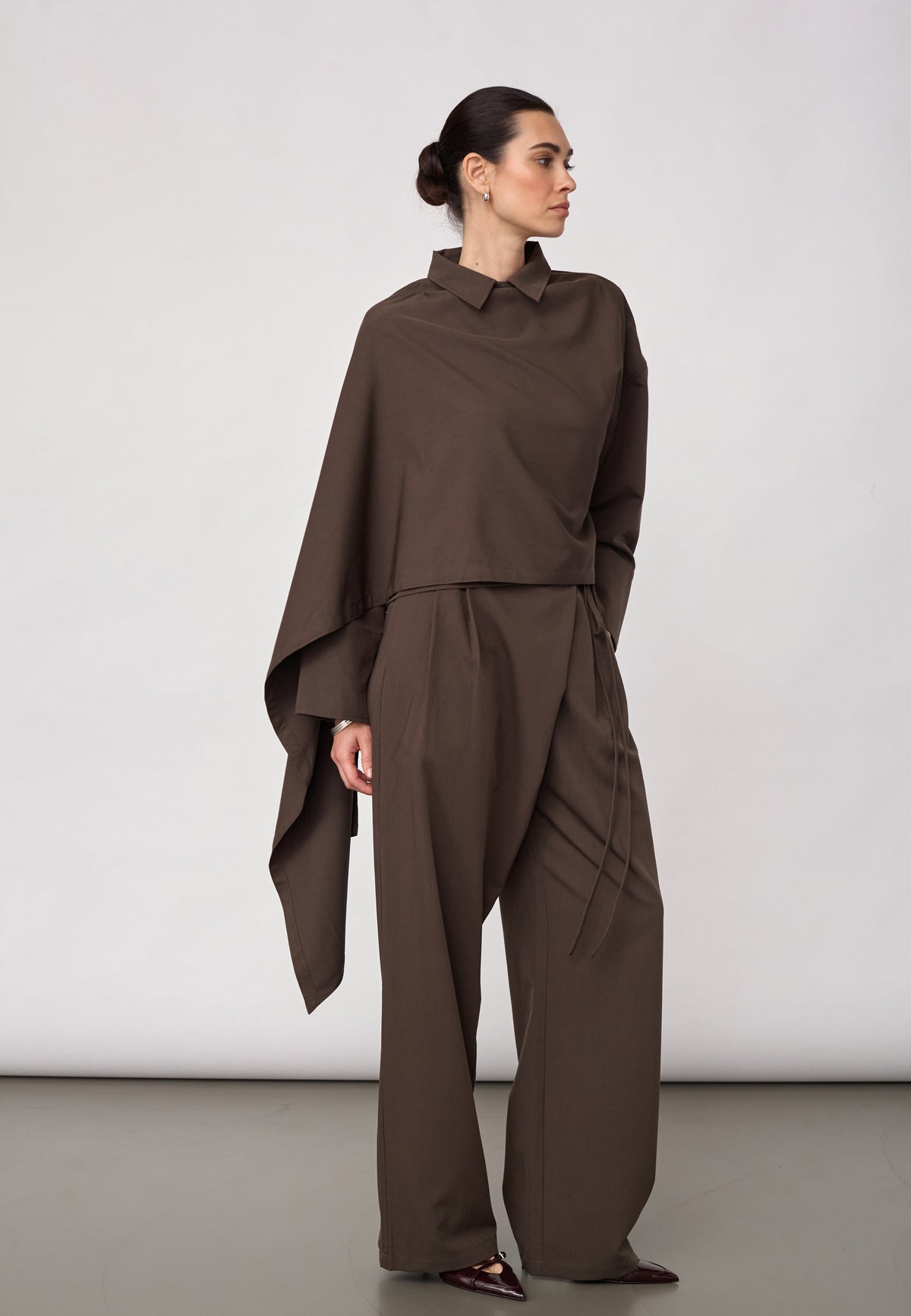 Co’Couture MelvaCC Cape Shirt Brown – foto 4