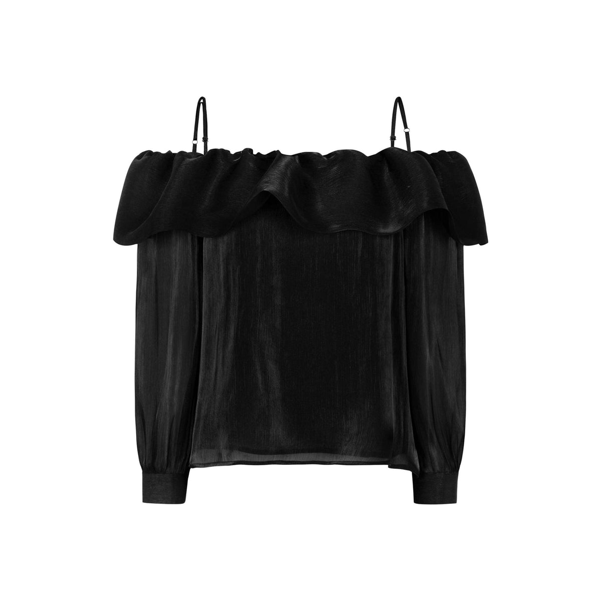 TOODAY TDErin LS Offshoulder Top Black
